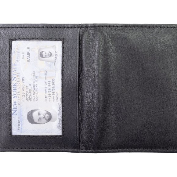 Men Genuine Leather Bifold Credit Card Holder with RFID Blocking - Picture 8 of 13
